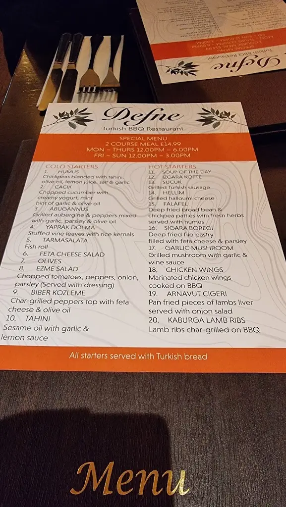Menu_DEFNE TURKISH BBQ RESTAURANT AINTREE_Bootle_image_1