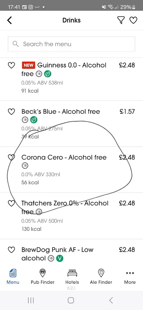 Menu_The Wallaw_Blyth_image_1