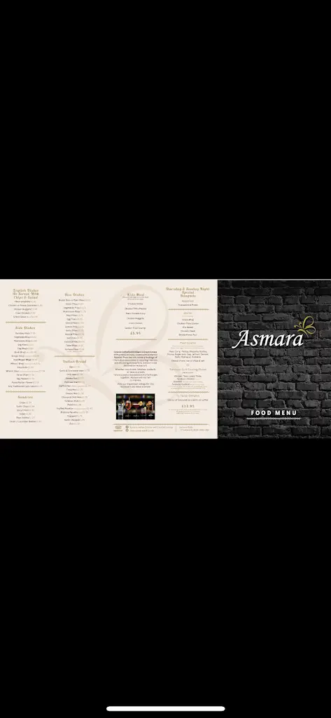 Menu_Asmara Indian Cuisine & Cocktail Lounge_Blyth_image_3