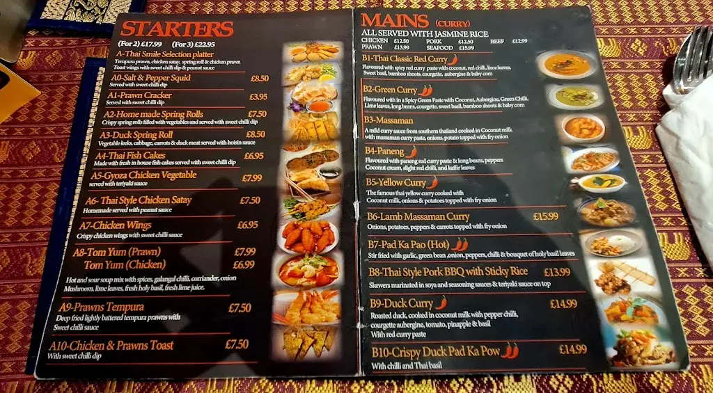 Menu_Thai Smile Restaurant_Borough of Bury_image_1