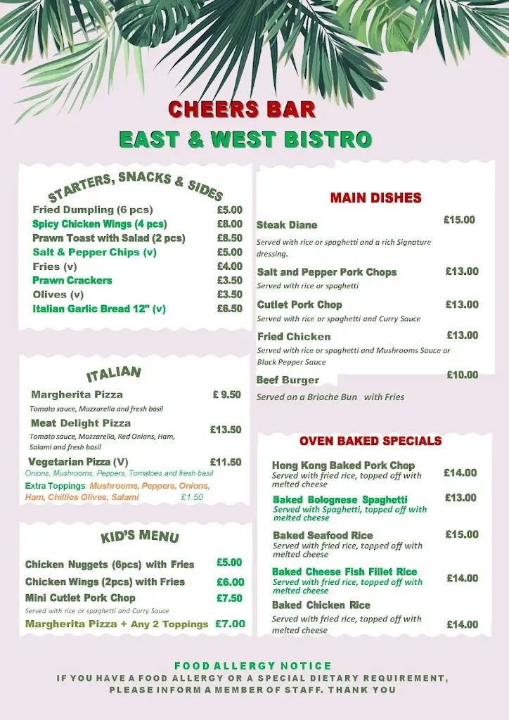 Menu_Cheers Bar & Bistro_Borough of Bury_imagen_1