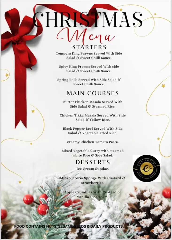 Menu_The Empire Executive Lounge_Borough of Bury_image_1