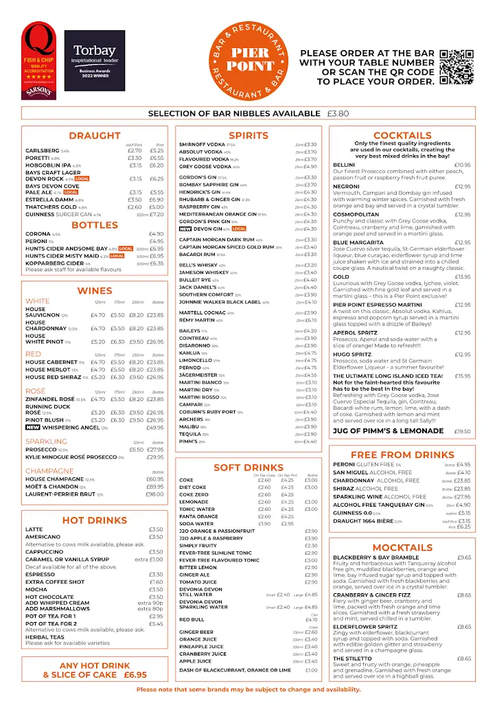 Menu_Pier Point Restaurant and Bar_Borough of Torbay_image_1
