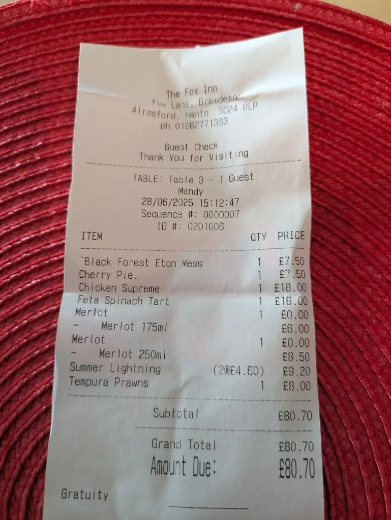 Brian Frampton_The Fox - Bramdean_Alresford_review