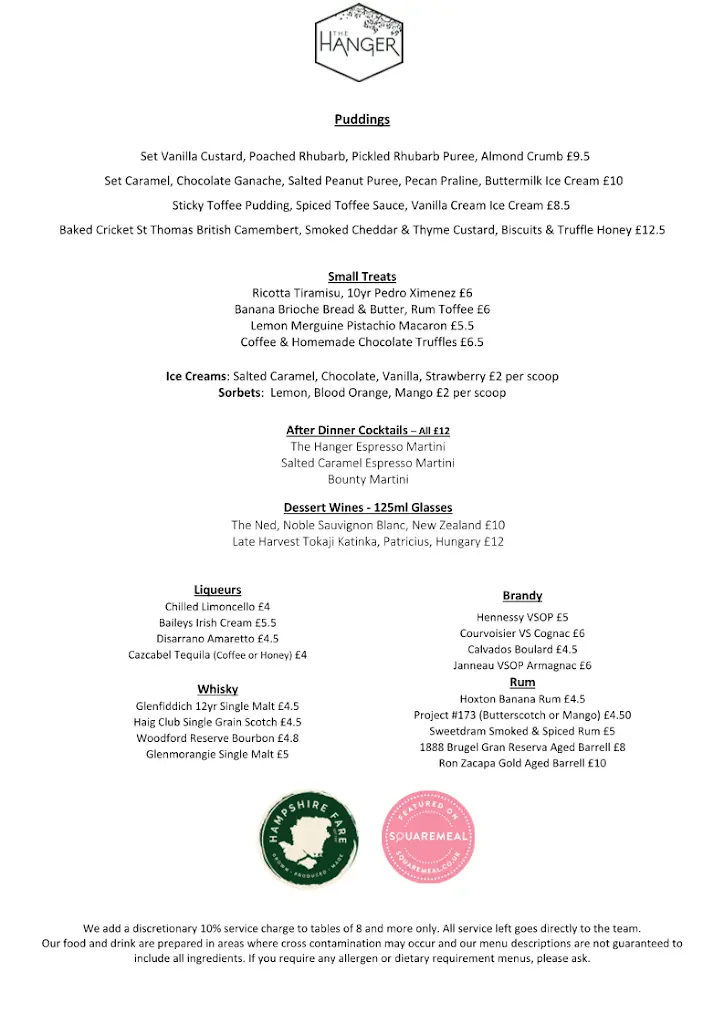 Menu_The Hanger Free House_Bordon_image_2