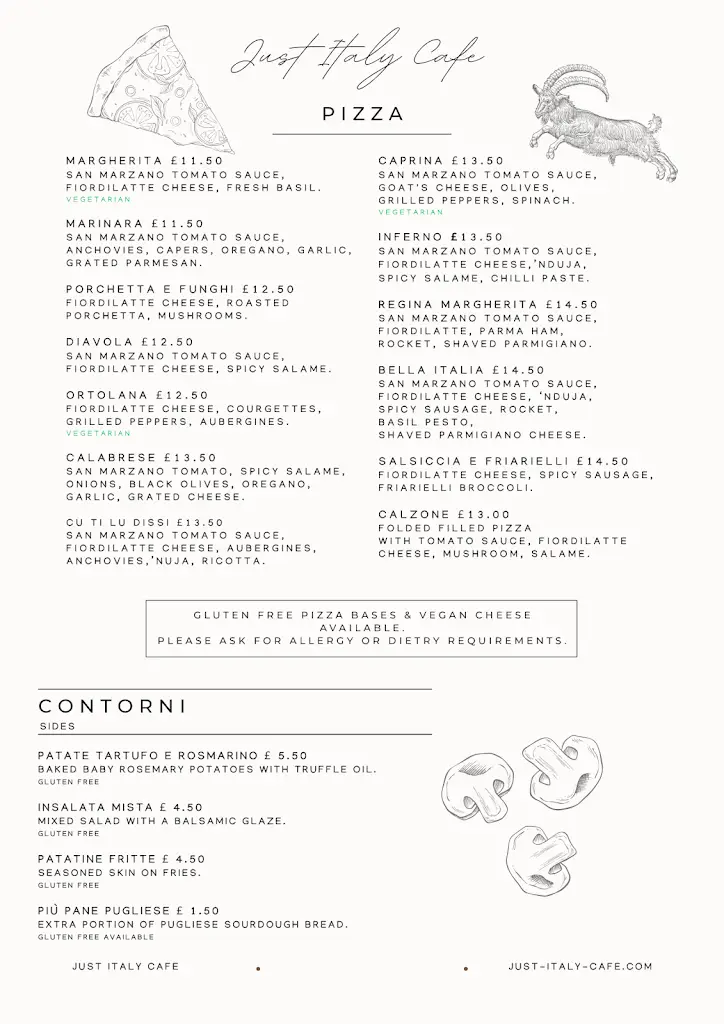 Menu_Just Italy Café_Borough of North Tyneside_image_2