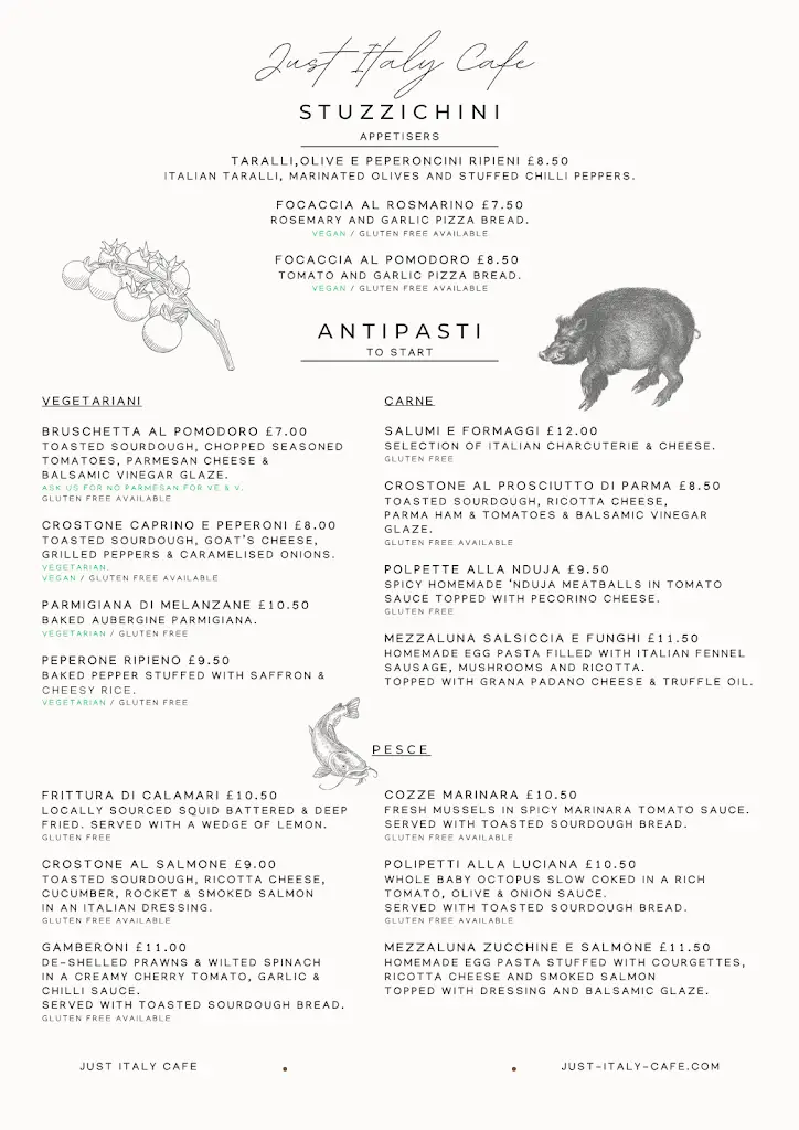 Menu_Just Italy Café_Borough of North Tyneside_image_3