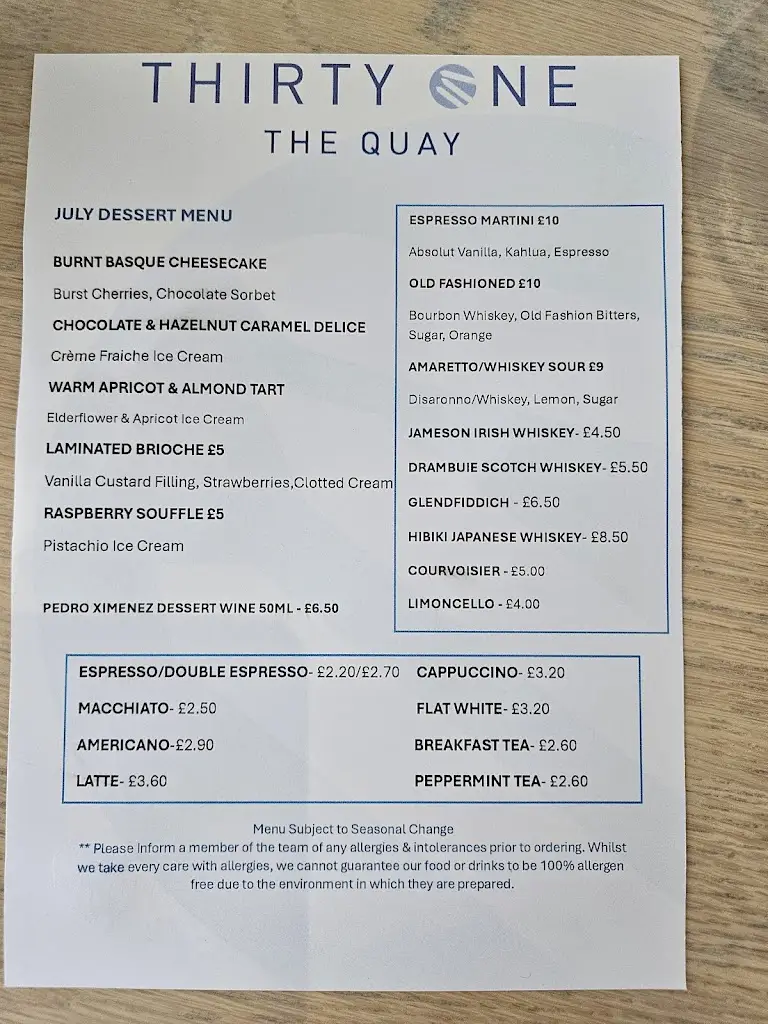Menu_31 The Quay_Borough of North Tyneside_image_1