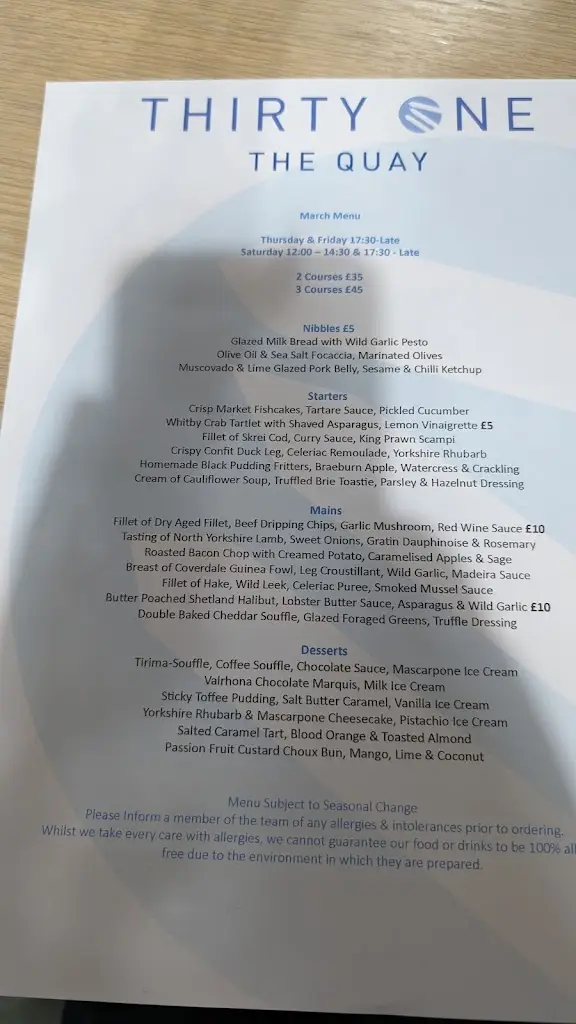 Menu_31 The Quay_Borough of North Tyneside_image_3