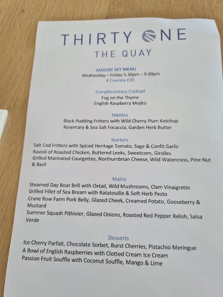 Menu_31 The Quay_Borough of North Tyneside_image_4