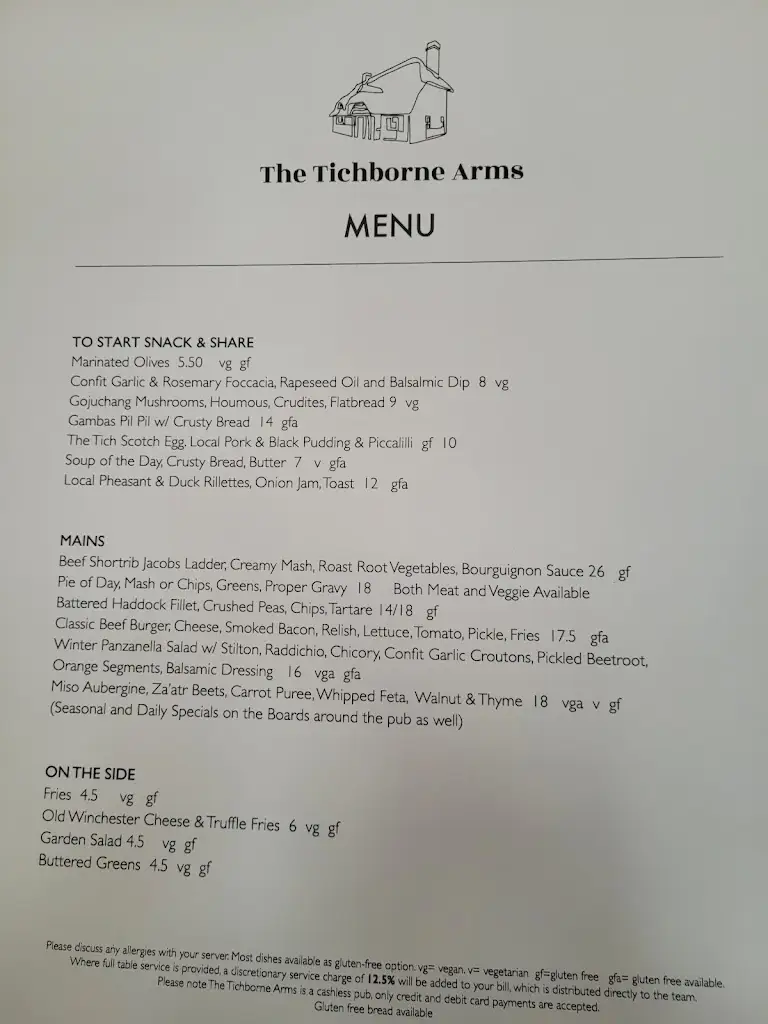 Menu_Tichborne Arms_Alresford_immagine_4