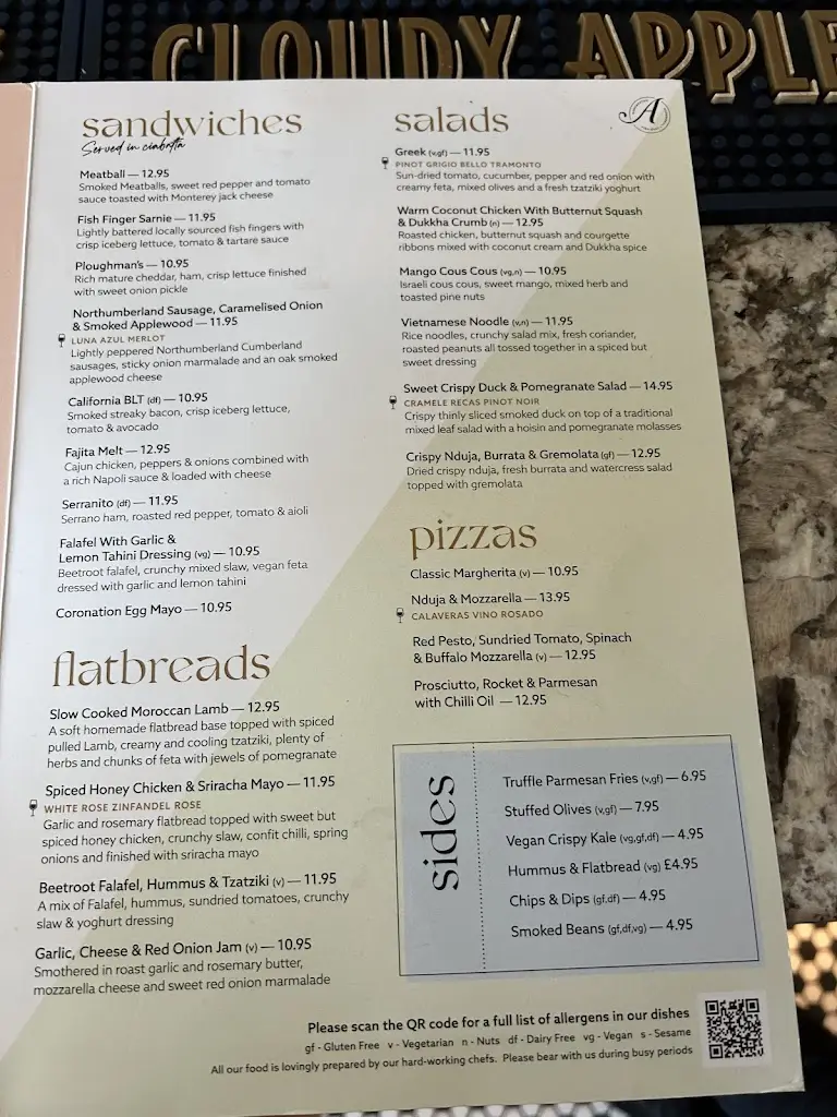 Menu_Allard's on the Quay_Borough of North Tyneside_image_2