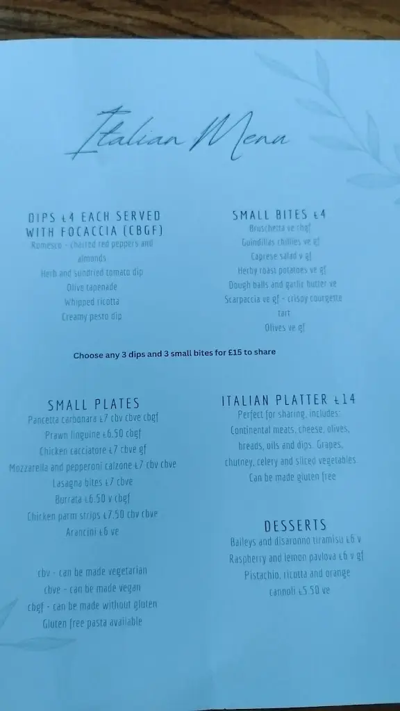 Menu_The Bake House_Borough of Halton_image_2