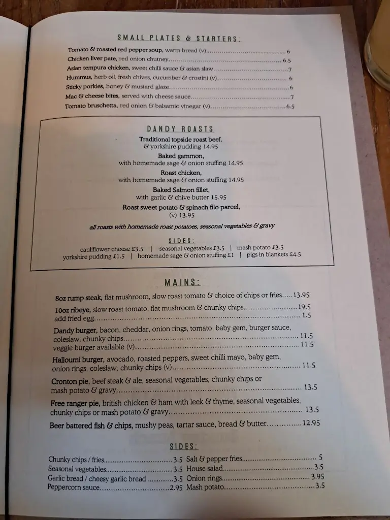 Menu_The Dandelion Tavern_Borough of Halton_image_3