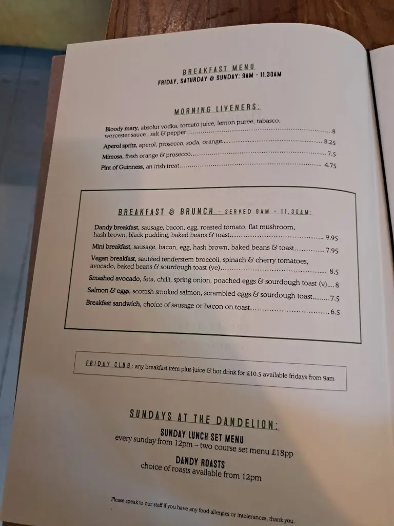 Menu_The Dandelion Tavern_Borough of Halton_image_4