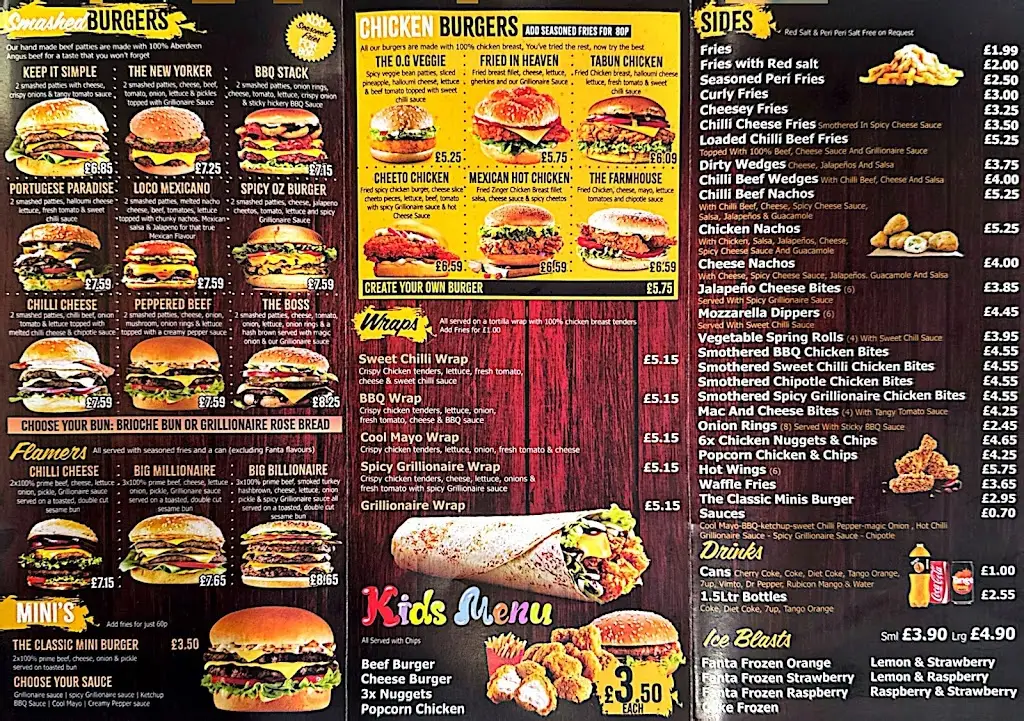 Menu_Grillionaire Widnes_Borough of Halton_image_1