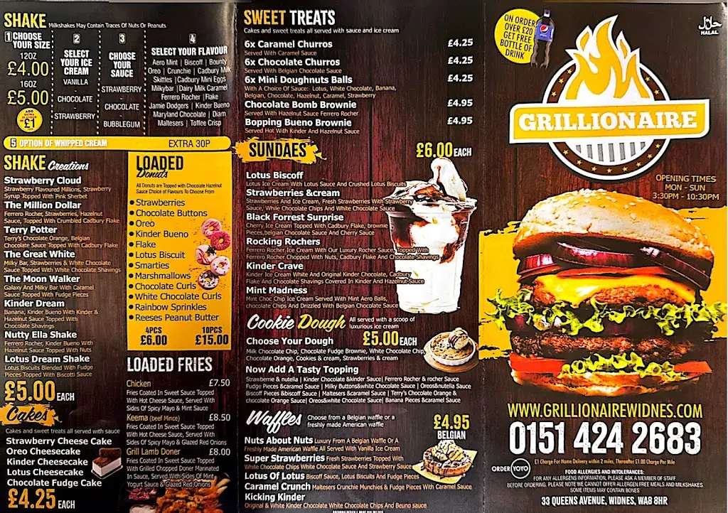 Menu_Grillionaire Widnes_Borough of Halton_image_2