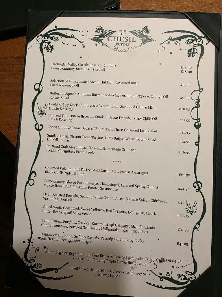 Menu_The Chesil Rectory_Alresford_image_2