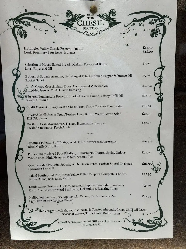 Menu_The Chesil Rectory_Alresford_image_4