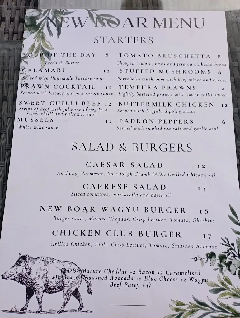 Menu_The New Boar Abridge_Abridge_image_2