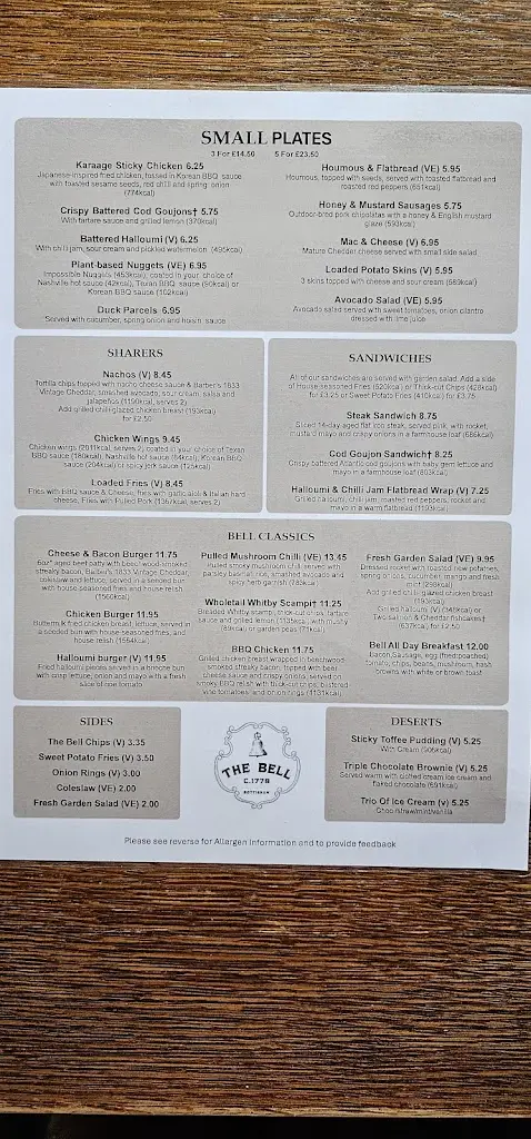 Menu_The Bell_Bottisham_image_1