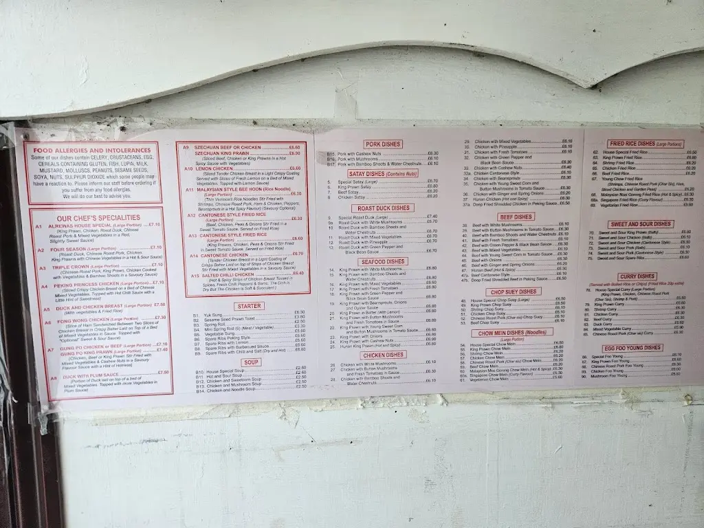 Menu_Alrewas Cantonese_Alrewas_immagine_2