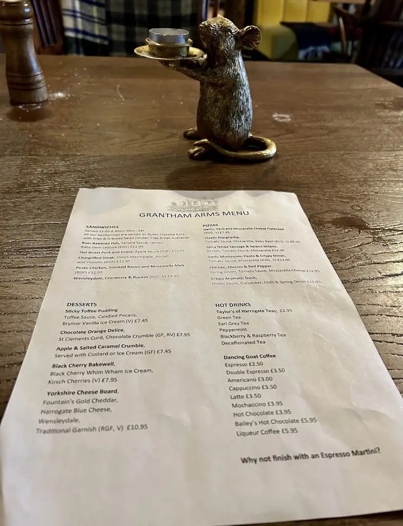 Menu_Grantham Arms_Boroughbridge_image_1
