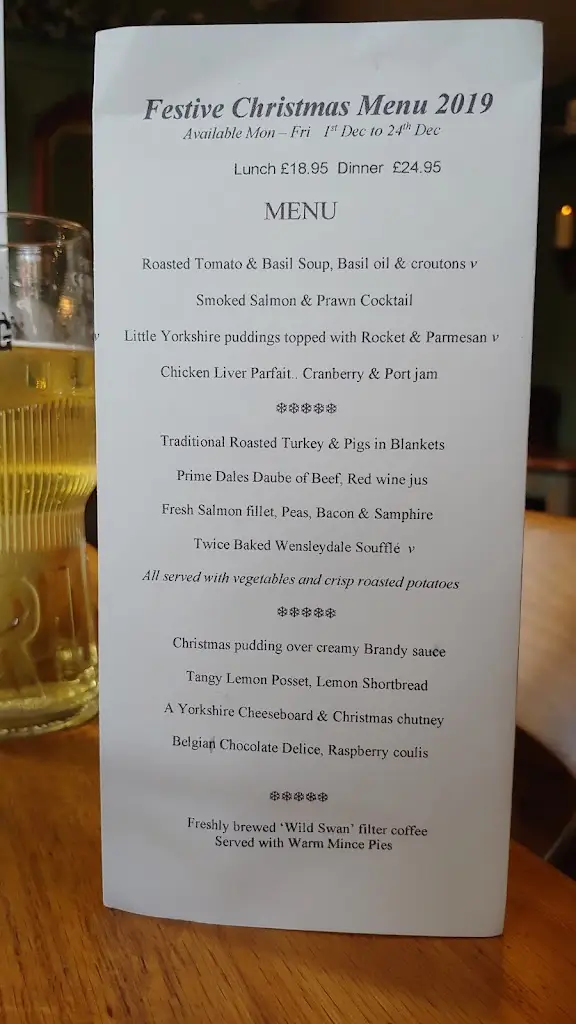 Menu_The Wild Swan_Boroughbridge_image_3