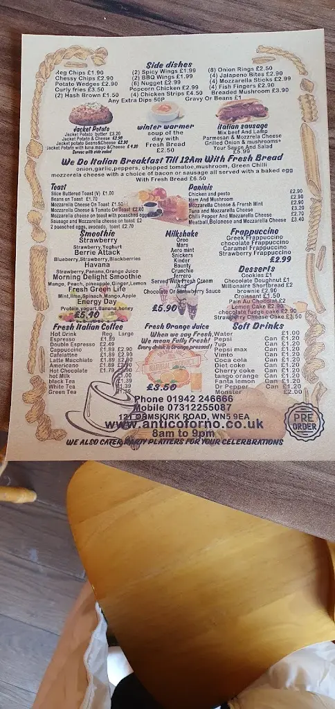 Menu_Antico Forno Wigan_Borough of Wigan_image_3