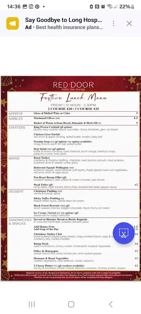 Menu_Red Door Bistro_Borough of Wigan_image_1