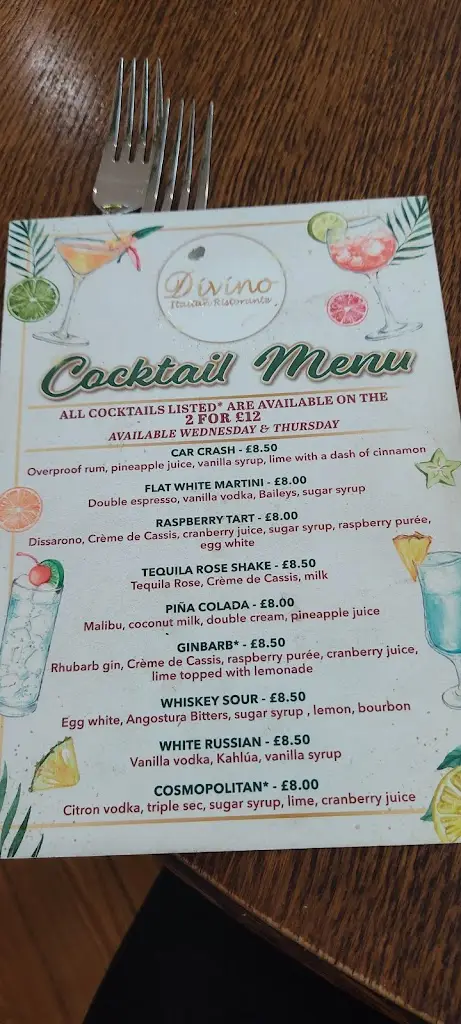 Menu_Divino Italian Restaurant Wigan_Borough of Wigan_image_1