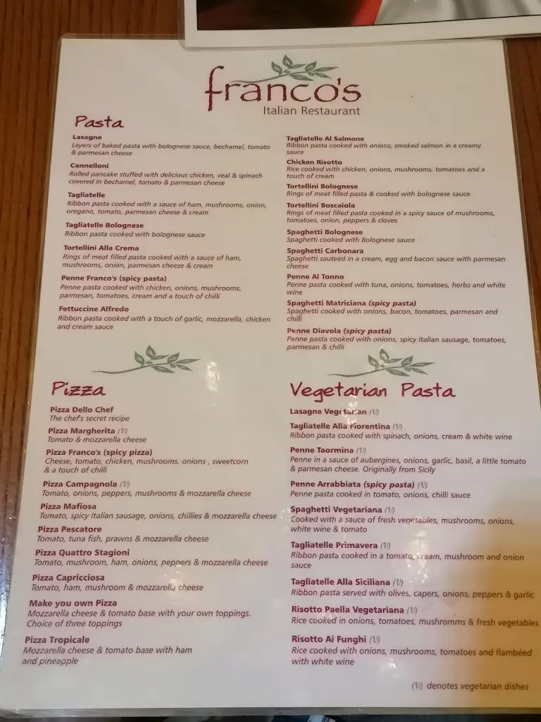 Menu_Francos_Borough of Wigan_immagine_1