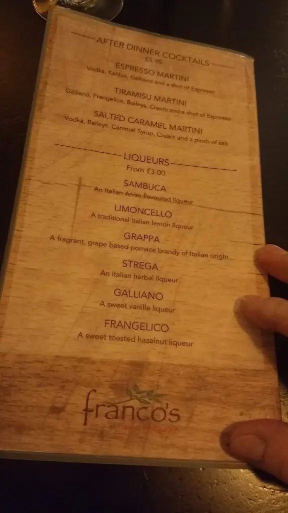 Menu_Francos_Borough of Wigan_immagine_4