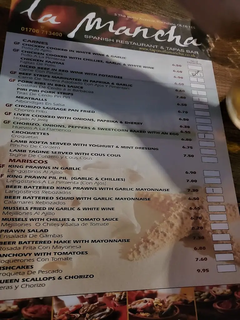 Menu_La Mancha_Borough of Rochdale_image_2