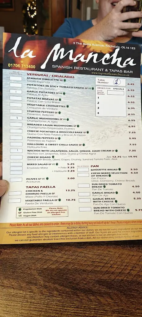 Menu_La Mancha_Borough of Rochdale_image_4