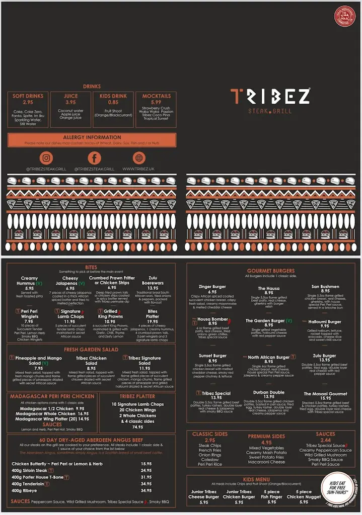 Menu_Tribez Steak and Grill Rochdale_Borough of Rochdale_image_1