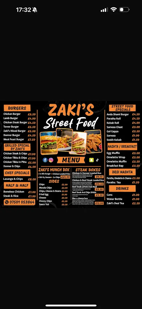 Menu_Zakis Street Food_Borough of Rochdale_image_1