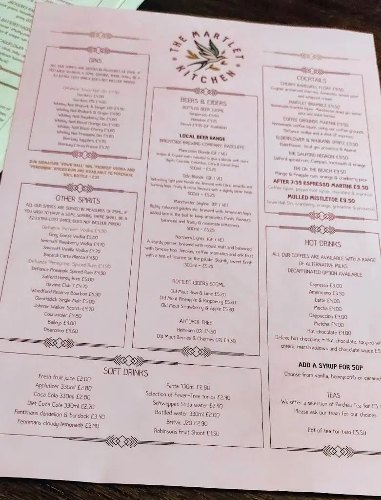 Menu_The Martlet_Borough of Rochdale_image_3