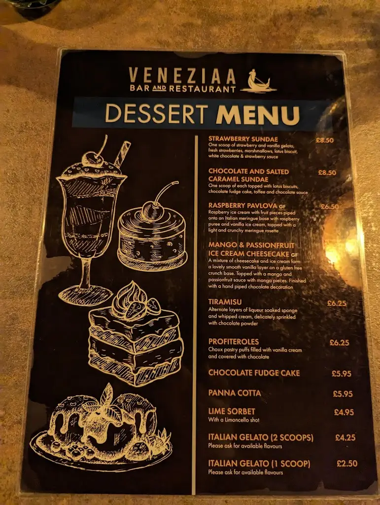 Menu_Veneziaa Bar and Restaurant_Alrewas_image_1