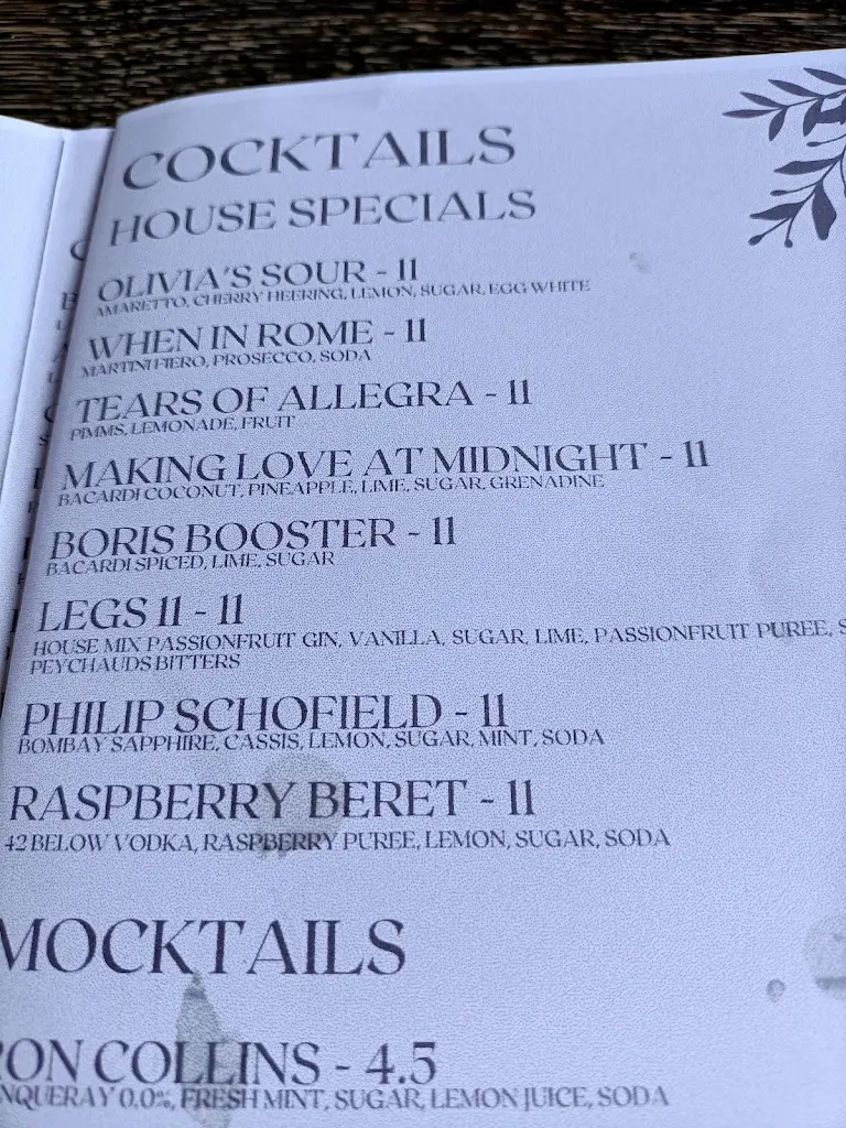 Menu_Tom Foolery_Boston Spa_immagine_2