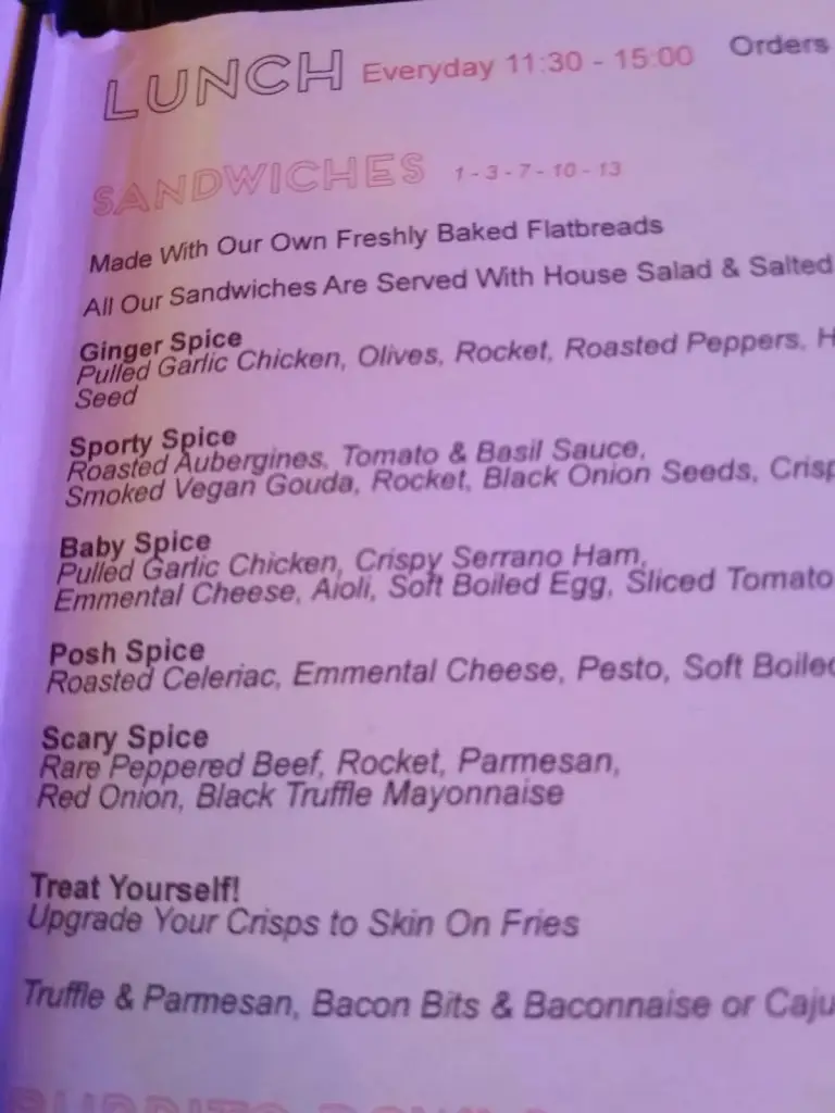 Menu_Tom Foolery_Boston Spa_immagine_3