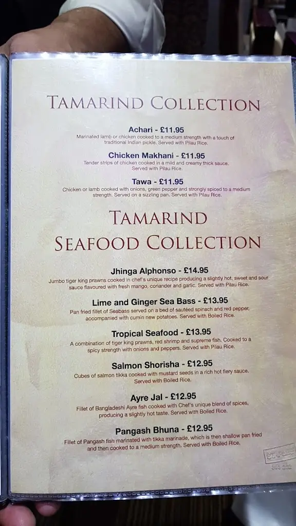Menü_Tamarind Restaurant Spondon_Borrowash_Bild_3