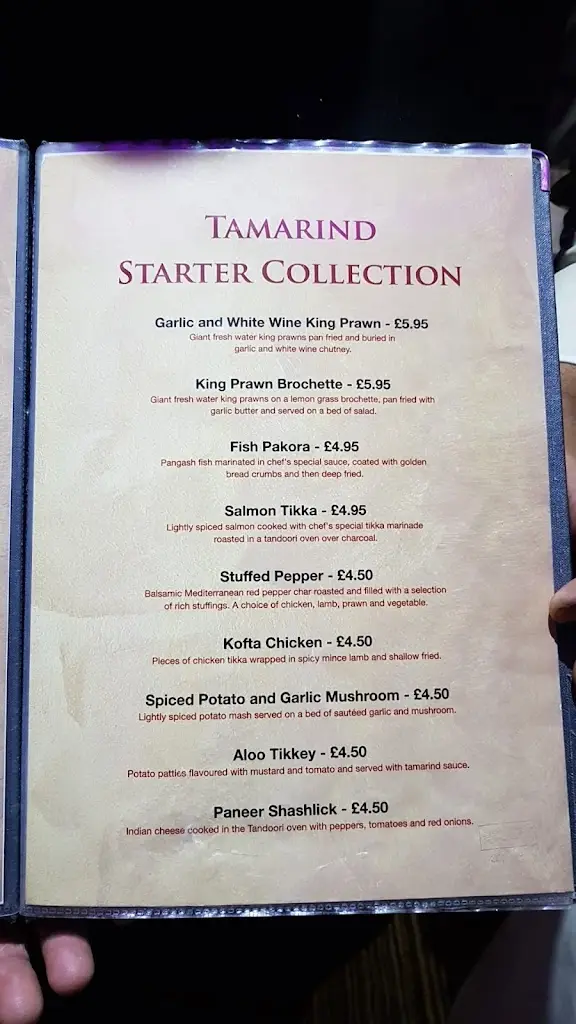 Menü_Tamarind Restaurant Spondon_Borrowash_Bild_4