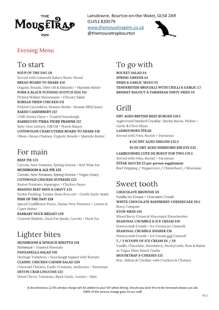 Menu_The Mousetrap Inn_Bourton_image_1