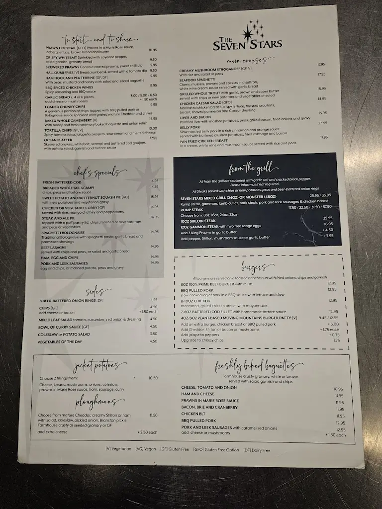 Menu_Seven Stars_Bovington Camp_image_2