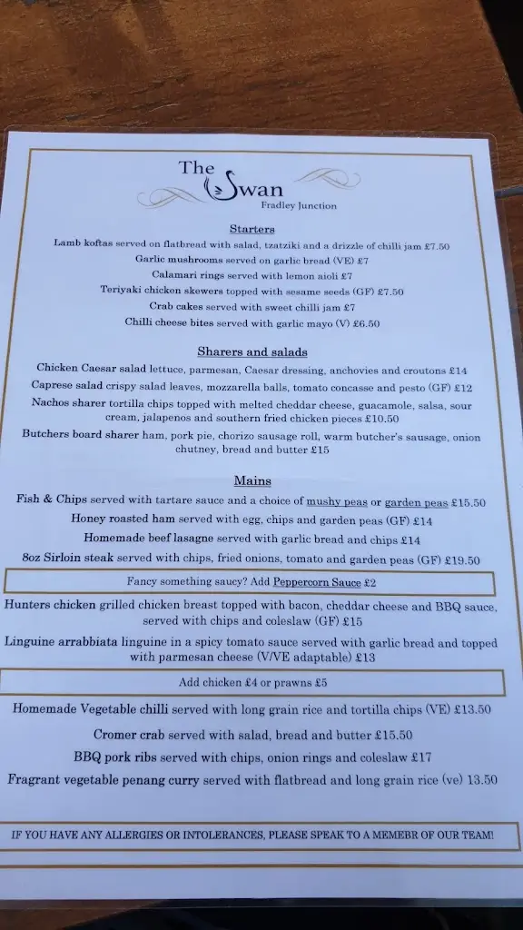 Menu_The Swan_Alrewas_image_4