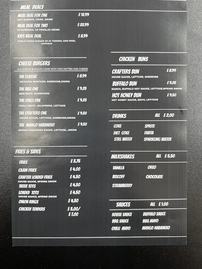 Menu_Burger Crafters_Bovingdon_image_1