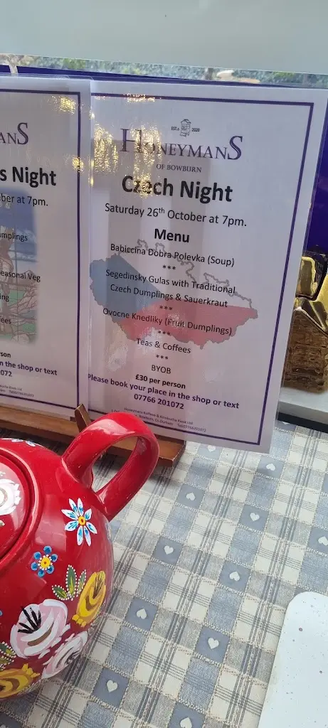 Menu_Honeymans of Bowburn_Bowburn_image_1