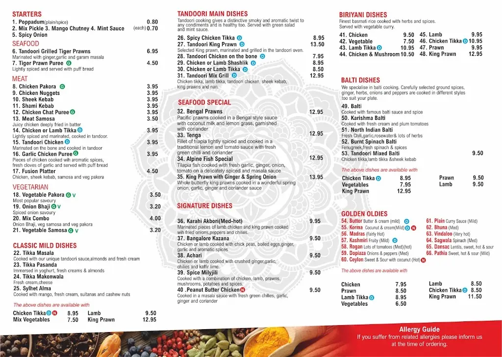 Menu_Bowburn spice indian restaurant & takeaway._Bowburn_image_2
