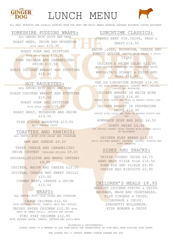 Menu_The Ginger Dog_Bowburn_image_1